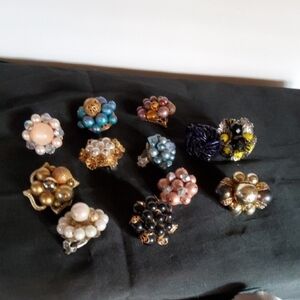 Bundle Vintage Clip-on Earrings Single